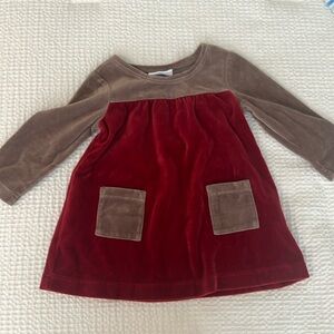 Size 6-12 months (size 80 in Hannah Anderson) like new velour dress
